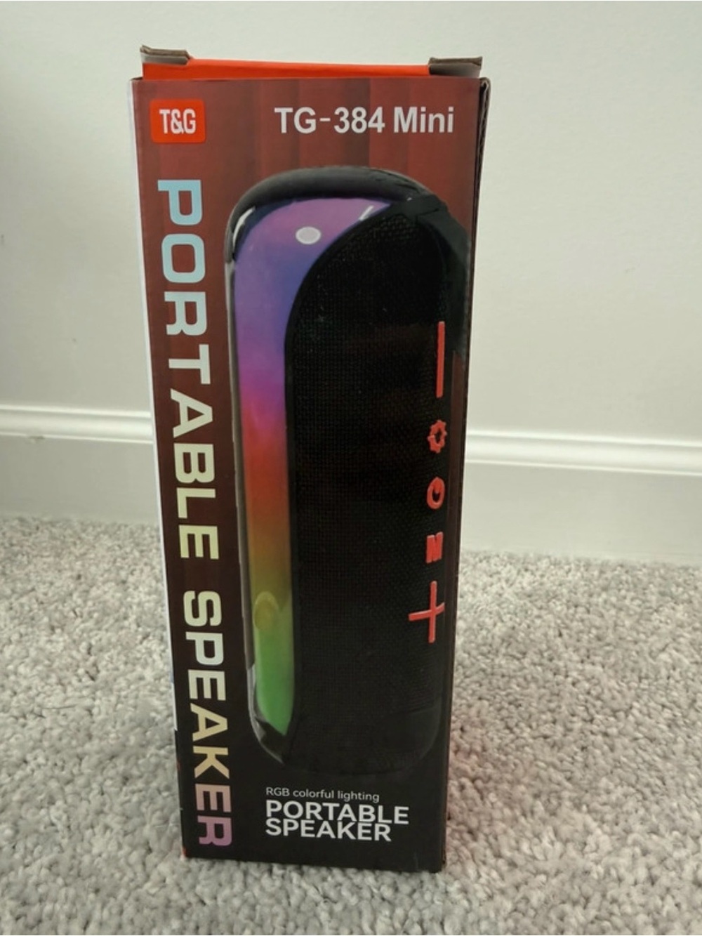 T&G TG-384 Mini Portable Speaker - Black with RGB Lighting